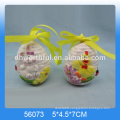 High quality ceramic hanging Easter egg ,ceramic easter hanging crafts